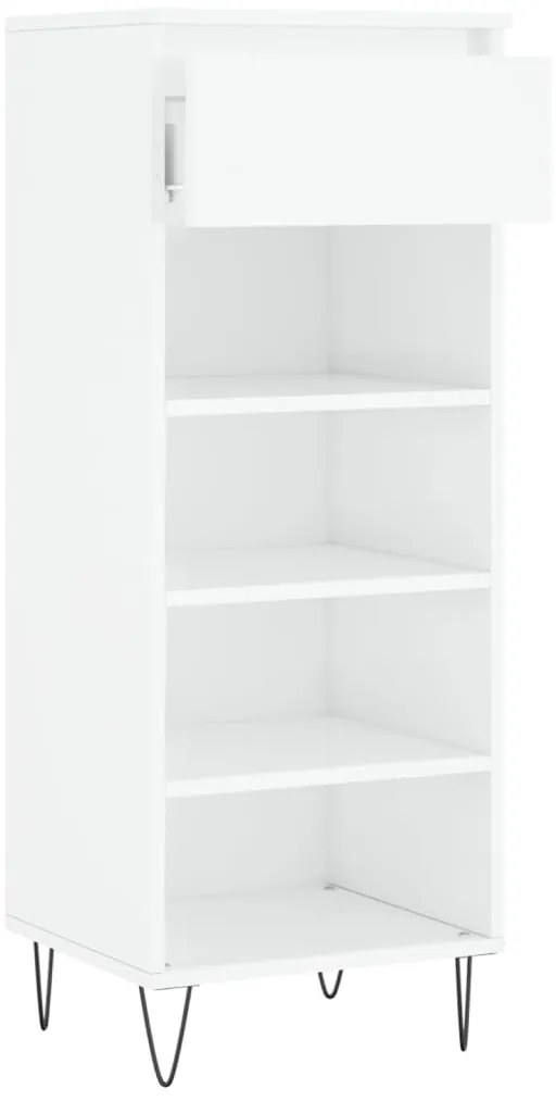 vidaXL Παπουτσοθήκη Γυαλιστερό Λευκό 40x36x105 εκ. Επεξεργασμένο Ξύλο