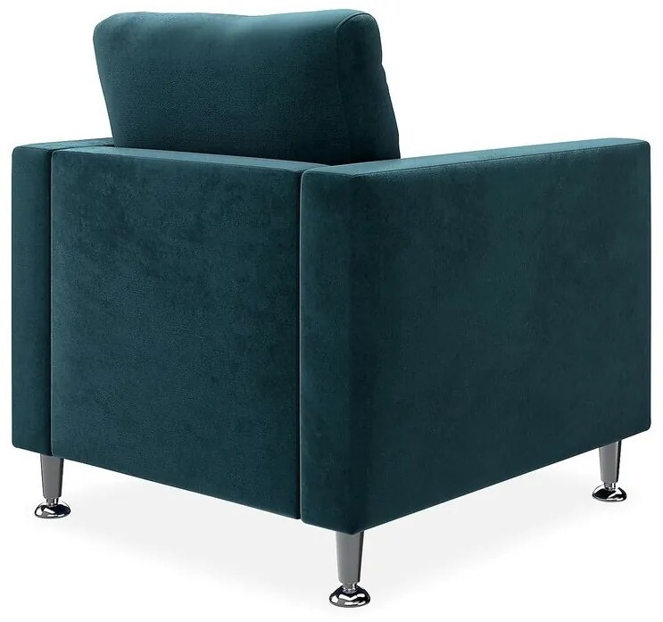 Πολυθρόνα Scandinavian Choice 772, Μπλε, 80x90x82cm, Ταπισερί, Πόδια: Μεταλλικά