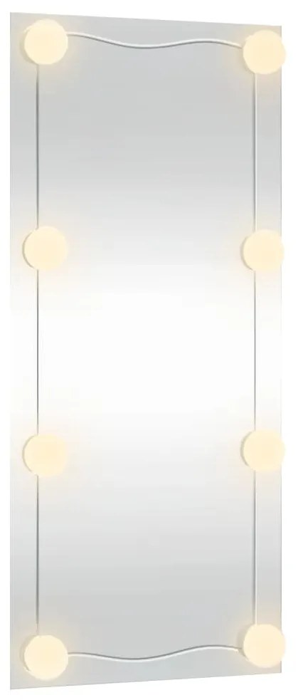 vidaXL Καθρέφτης Τοίχου με LED Ορθογώνιος 30x80 εκ. Γυάλινος
