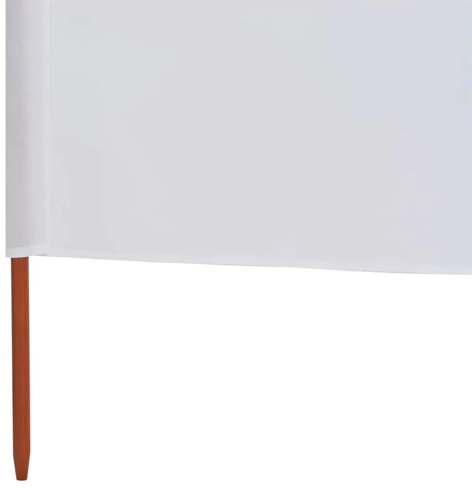 vidaXL Προστατευτικό Αέρα με 6 Πάνελ Λευκό Άμμου 800 x 160 εκ. Ύφασμα