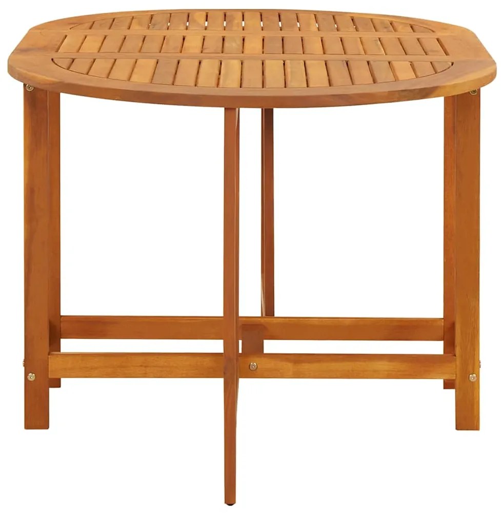 vidaXL Τραπέζι Κήπου 130 x 90 x 72 εκ. από Μασίφ Ξύλο Ακακίας