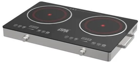 Winning Star ST-9676 Επιτραπέζια Εστία Επαγωγική Διπλή Μαύρη