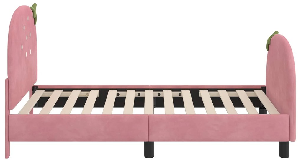 vidaXL Κρεβάτι Παιδικής Κρεβατοκάμαρας με Κεφαλάκι Ροζ 80 x 160 cm