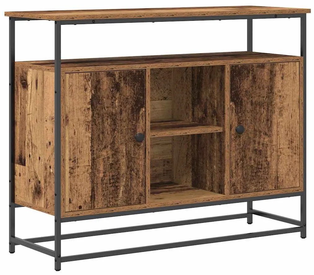 vidaXL Πλαϊνό γραφείο Παλαιό ξύλο 100 x 35 x 80 εκ. Επεξεργασμένο ξύλο