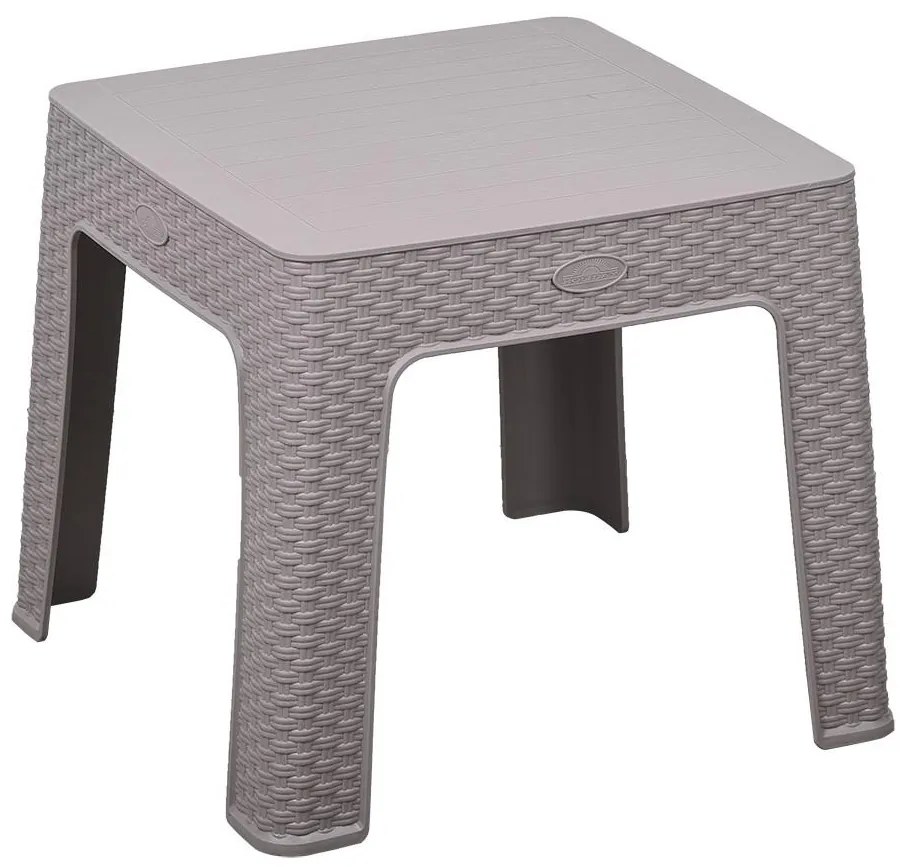 Τραπέζι κήπου Raia Χαμηλό PP Rattan Άμμου Γκρί 44x44x41 εκ. 44x44x41 εκ.