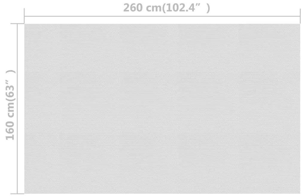 vidaXL Κάλυμμα Πισίνας Ηλιακό Γκρι 260x160 εκ. από Πολυαιθυλένιο