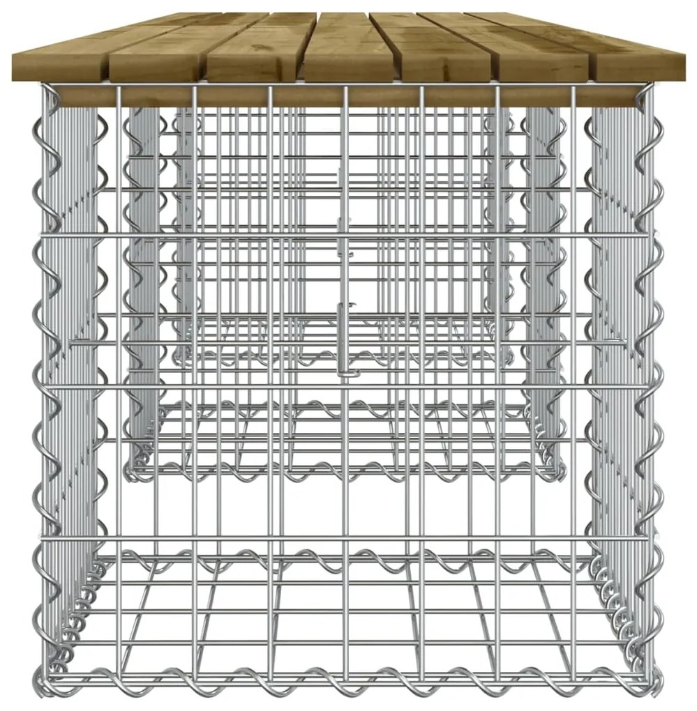 vidaXL Παγκάκι Κήπου Συρματοκιβώτιο 203x44x42 εκ. Εμποτ. Ξύλο Πεύκου