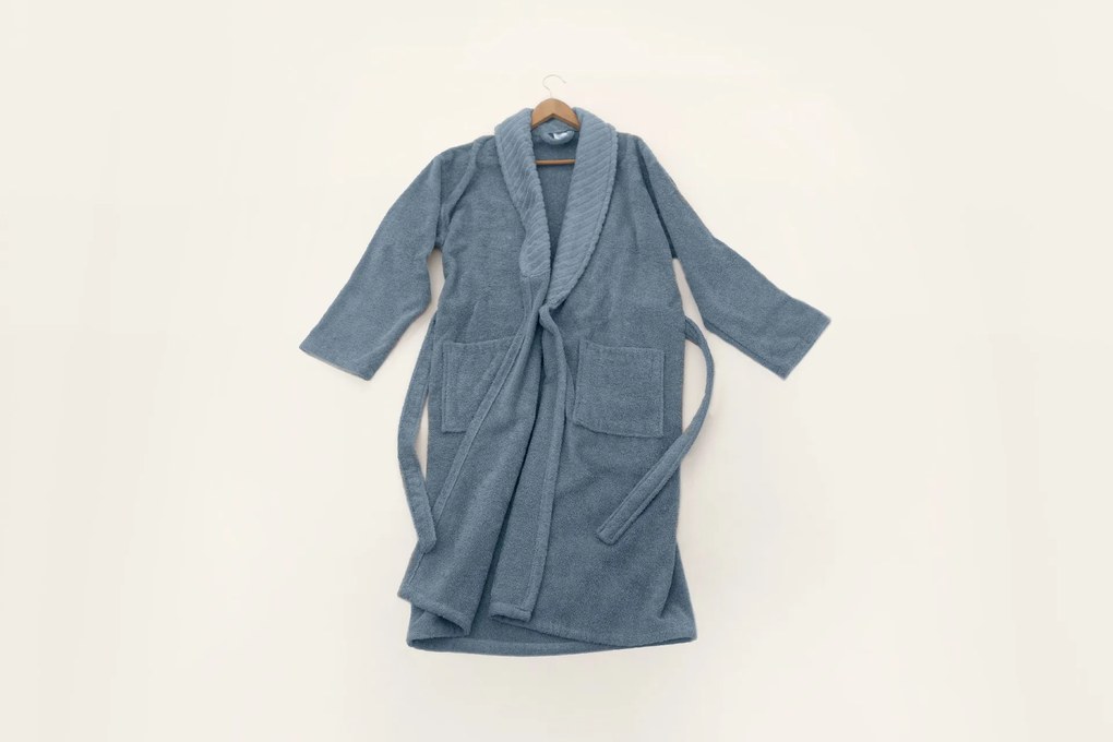 Bathrobe Set (2 Pieces) 1051A-044-1 Blue