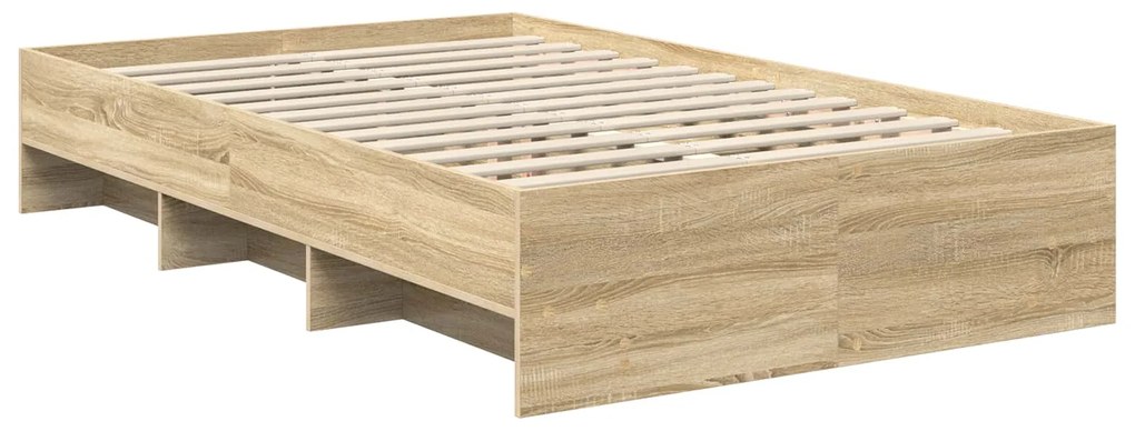vidaXL Σκελετός Κρεβατιού Δρύς Sonoma 120 x 123 εκ. Επεξεργασμένο ξύλο