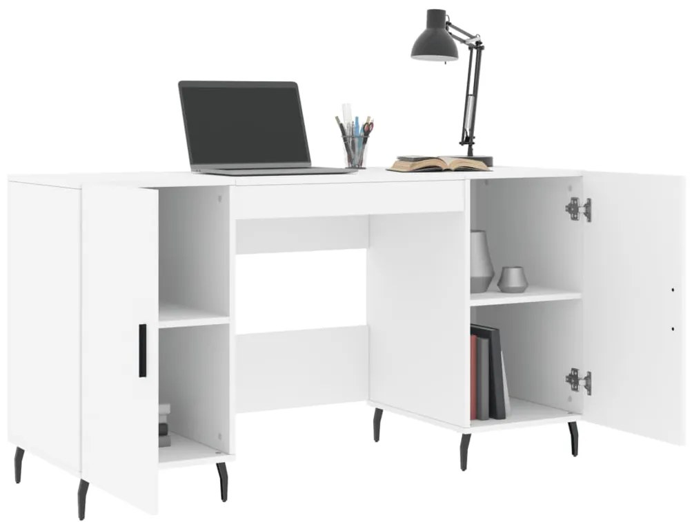 vidaXL Γραφείο Λευκό 140 x 50 x 75 εκ. από Επεξεργασμένο Ξύλο