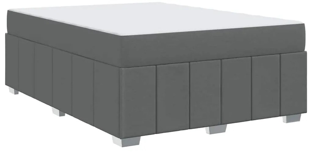 vidaXL Σκελετός Κρεβατιού Σκούρο γκρι 140 x 200 cm ύφασμα