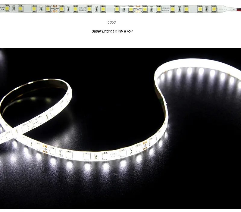 Adeleq Ταινία Led Superbright 5 Μέτρα 24Vdc 14.4W Και 60Led Ανά Μέτρο Ip54 Ψυχρό 30-36246020