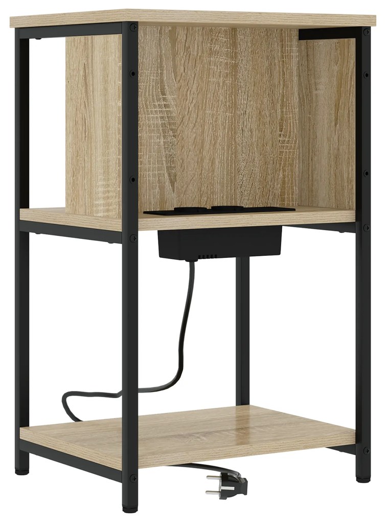vidaXL Κομοδίνο Sonoma Δρυς 38 x 31 x 61 εκ Επεξεργασμένο ξύλο