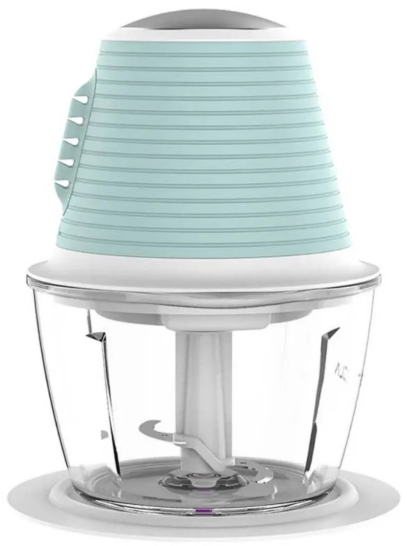 Πολυκόπτης Tesla FC510BWS, 350 W, 1lt, Γυάλινο δοχείο, Δύο λεπίδες , Λευκό-Τιρκουάζ