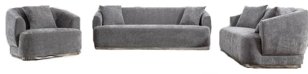 Σαλόνι Σετ (3τεμ) Caracas Ε9425,S2 110x98/193x98/232x98 x H80cm Grey