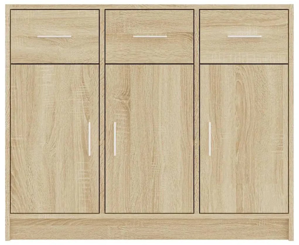 vidaXL Συρταριέρα Sonoma Δρυς 91 x 28 x 75 εκ. Επεξεργασμένο Ξύλο