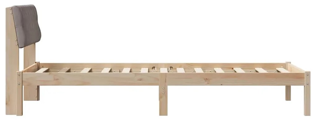 vidaXL Σκελετός Κρεβατιού Καφέ και ταμπά 90 x 190 cm Μασίφ ξύλο πεύκου