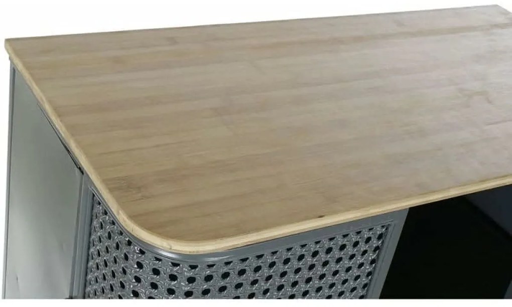 Ράφια DKD Home Decor Φυσικό Γκρι Μέταλλο Ξύλο 2 Ράφια (79 x 39 x 133 cm)