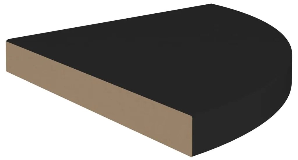 vidaXL Ράφια Τοίχου 2 τεμ. Μαύρα 35x35x3,8 εκ. από MDF