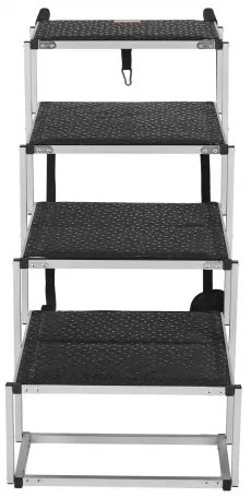 VEVOR Dog Stair for Cars 4-step Folding Dog Steps Aluminum Loads up to 250 lbs
