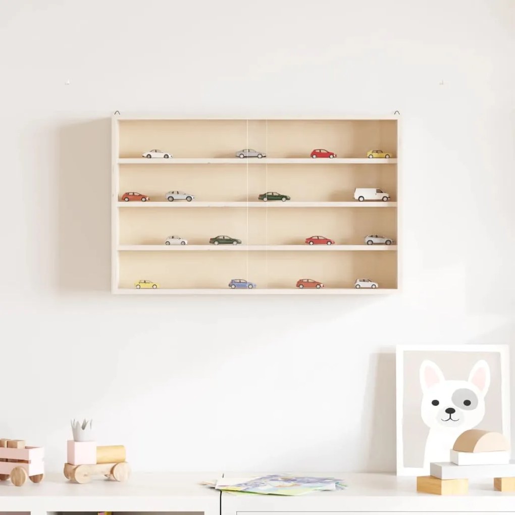 vidaXL Ξύλινη συλλεκτική βιτρίνα με πόρτες 60x8,5x37 εκ.