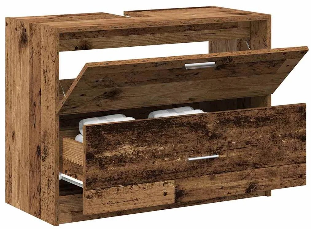 vidaXL Ντουλάπι Νεροχύτη Παλιό Ξύλο 78 x 37 x 59 cm Επεξεργασμένο ξύλο