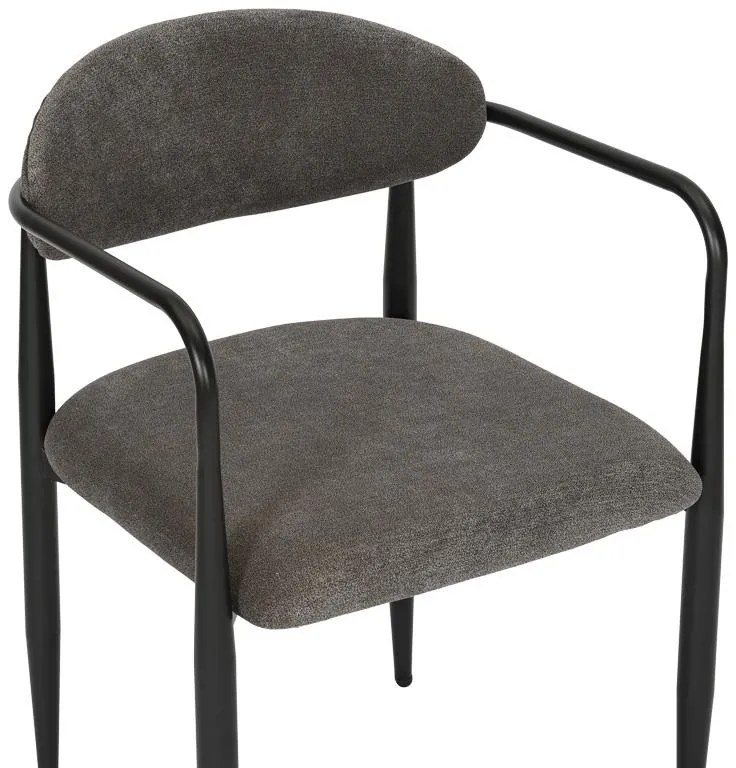 Καρέκλα - Πολυθρόνα Kalone ύφασμα σε ανθρακί απόχρωση 56x55x78εκ 2αδα 56x55x78 εκ.