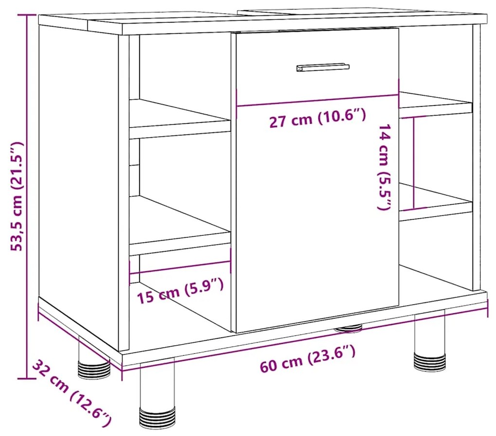 ΝΤΟΥΛΑΠΙ ΝΙΠΤΗΡΑ ΠΑΛΙΟ ΞΥΛΟ 60 X 32 X 53,5 ΕΚ. ΜΟΡΙΟΣΑΝΙΔΑ 856144