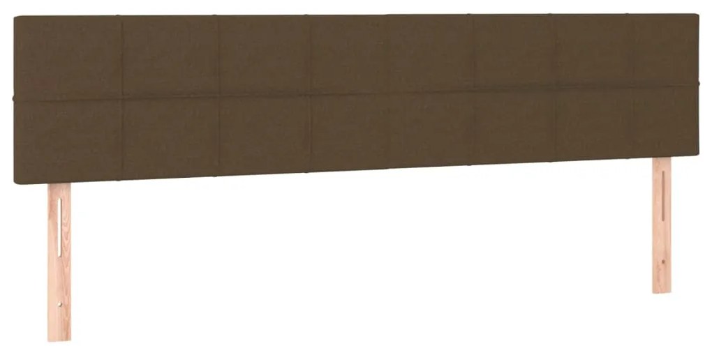 vidaXL Κεφαλάρι Κρεβατιού LED Σκούρο Καφέ 180x5x78/88 εκ. Υφασμάτινο