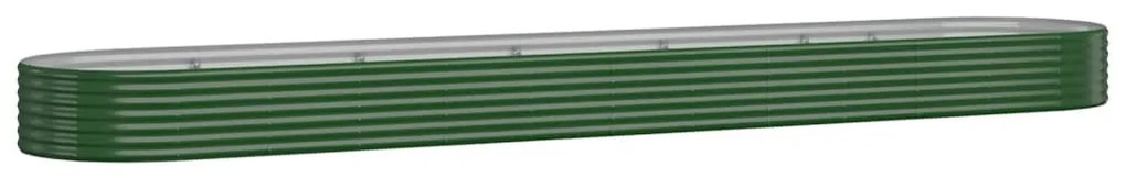 vidaXL Ζαρντινιέρα Πράσινο 507x100x36εκ. Ατσάλι με Ηλεκτρ.Βαφή Πούδρας