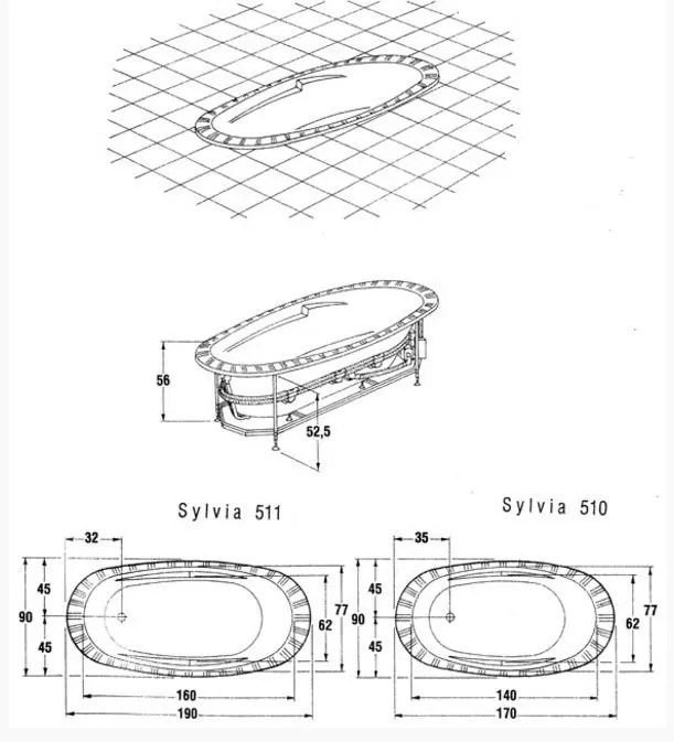 Μπανιέρα Sanitec Sylvia-170 x 90 εκ.