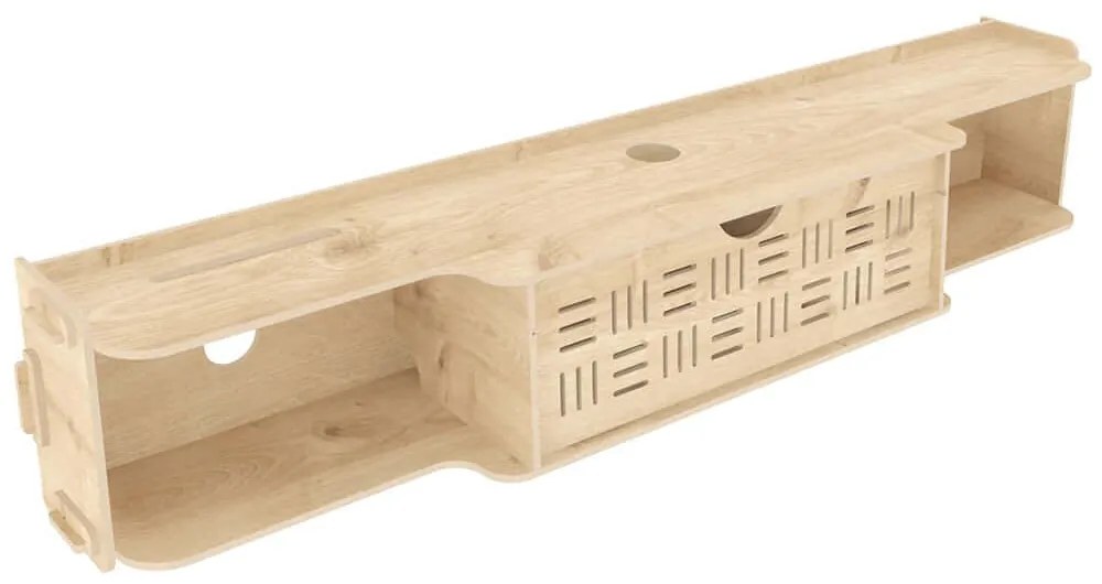 Έπιπλο Τηλεόρασης Επιτοίχιο Pare 875ZNA4647 140x25x25cm Oak