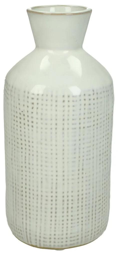 Βάζο ArteLibre Λευκό Πέτρα 8.5x8.5x18cm