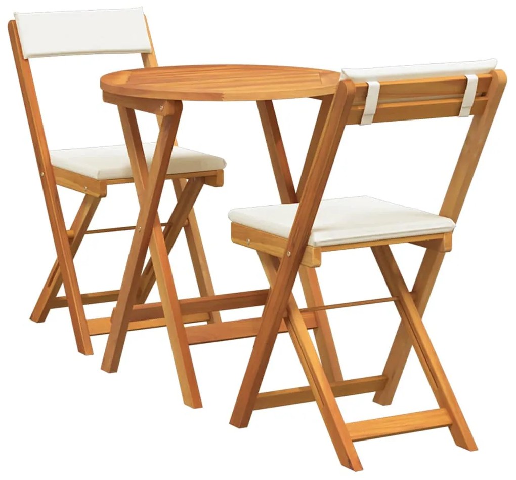 vidaXL Σέτ φαγητού για κήπο 3 pcs Φυσικό Λάδι Στερεό Ξύλο Ακακίας