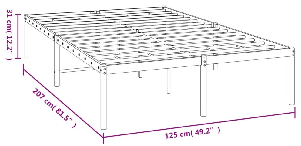 Πλαίσιο Κρεβατιού Λευκό 120 x 200 εκ. - Λευκό