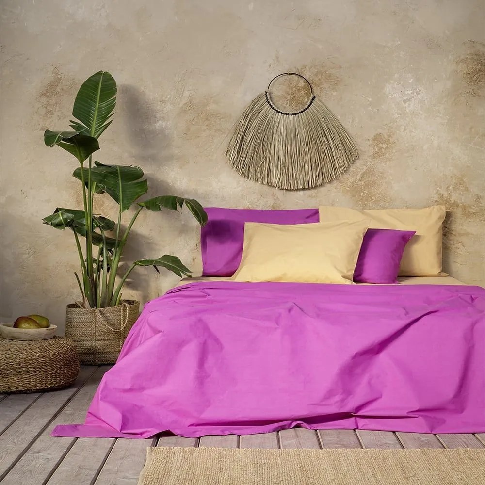 Σεντόνι Primal Orchid Pink Nima Ημίδιπλο 180x260cm 100% Βαμβάκι