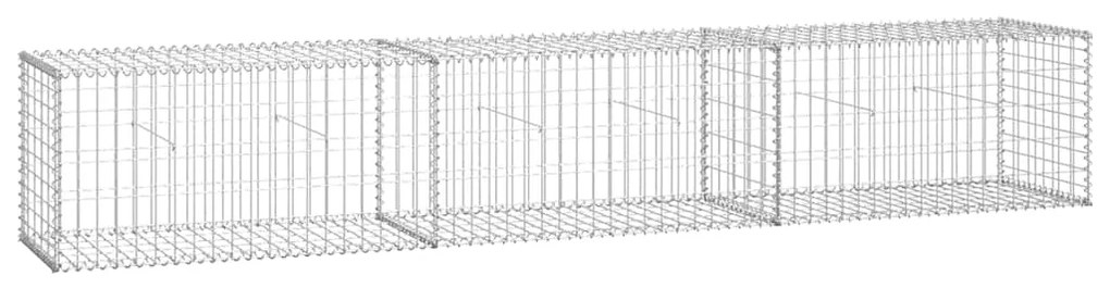 vidaXL Συρματοκιβώτιο Τοίχος 300x50x50 εκ. Γαλβαν.Χάλυβας + Καλύμματα