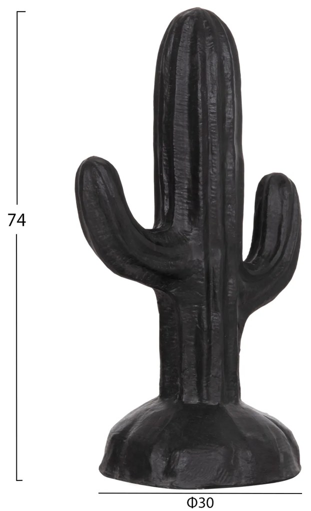 ΔΙΑΚΟΣΜΗΤΙΚΟΣ ΚΑΚΤΟΣ ΔΑΠΕΔΟΥ CACTUS HM4386.01S ΓΥΨΟΣ ΣΕ ΜΑΥΡΟ 42x30x74Υεκ.