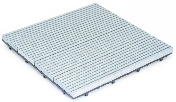Πλακάκι WPC γραμμωτό 30 x 30εκ γκρι silver