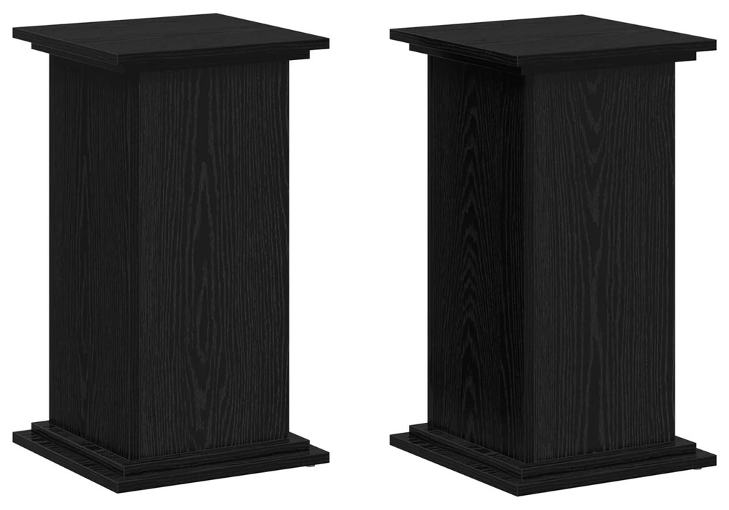 vidaXL Βάση Φυτών Μαύρης Δρυός 33x33x60 εκ. Φτιαγμένο από Ξύλο