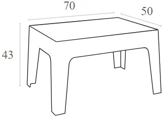 BOX WHITE TPAΠEZI 70Χ50Χ43ΕΚ. ΠΟΛ/ΝΙΟΥ