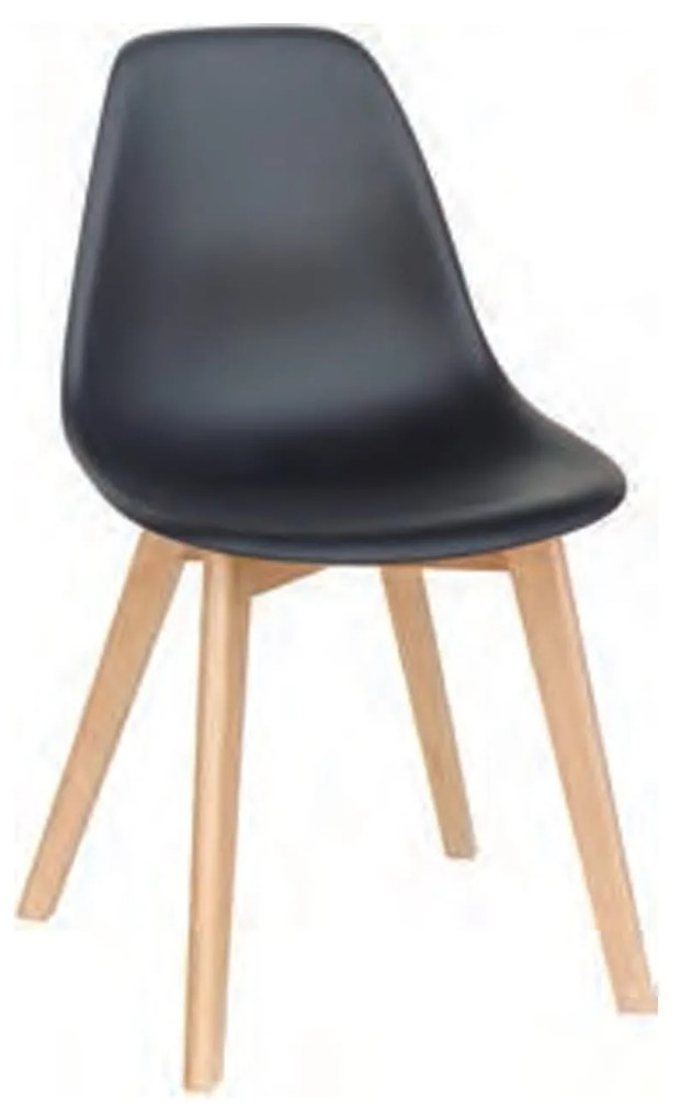 Καρέκλα Loft Plus Black 10-0095 46X53X85cm Ξύλο,Πολυπροπυλένιο