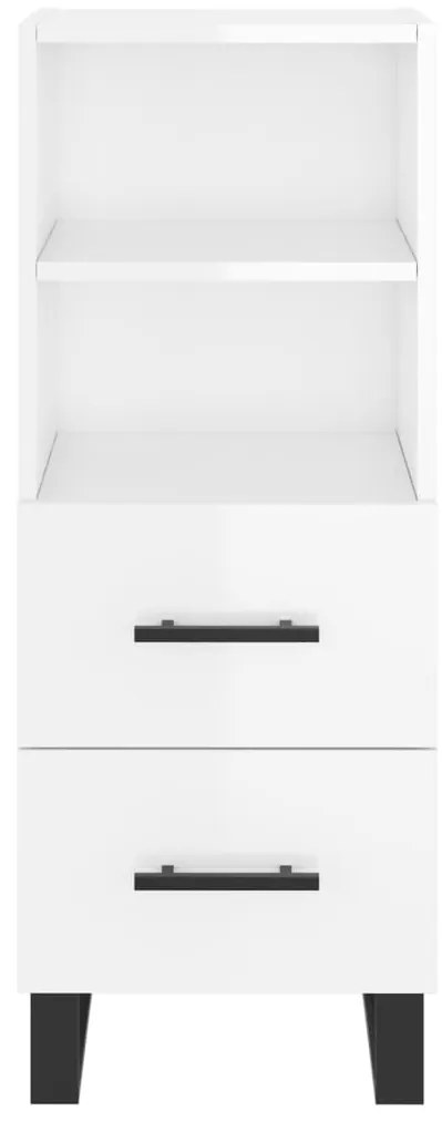 vidaXL Ντουλάπι Γυαλιστερό Λευκό 34,5x34x90 εκ. Επεξεργασμένο Ξύλο