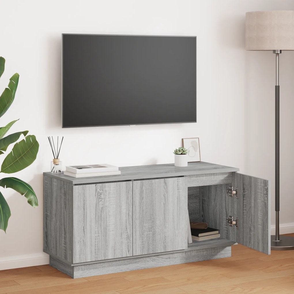 vidaXL Έπιπλο Τηλεόρασης Γκρι Σονομα 100x38x49 εκ. Επεξεργασμένο Ξύλο