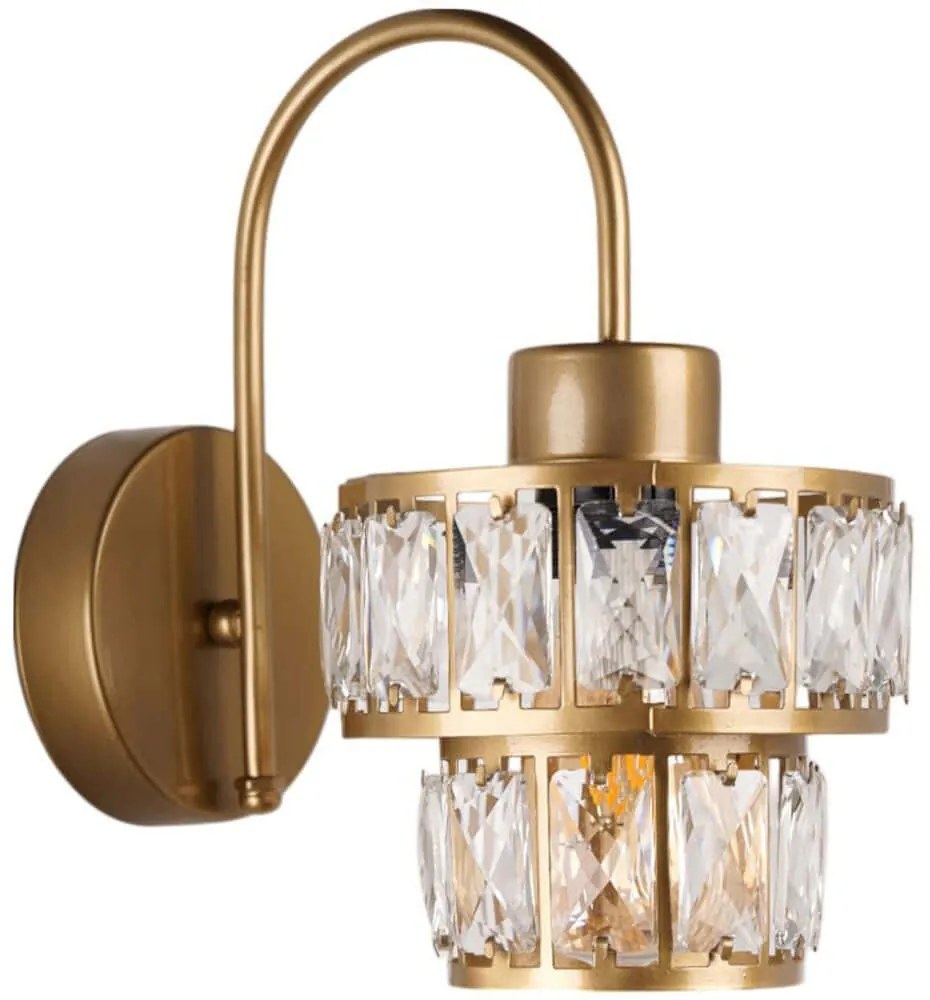 Φωτιστικό Τοίχου - Απλίκα 534LUN6815 15x26x27cm 1xE27 40W Gold Opviq