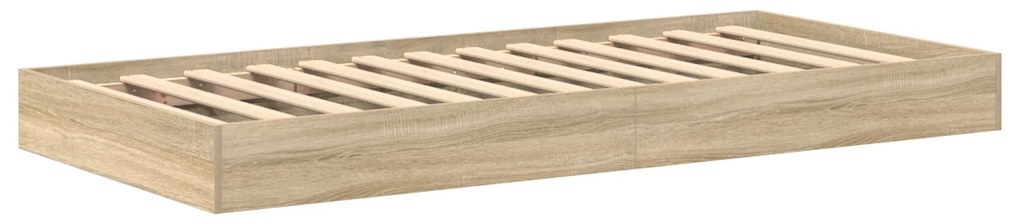 vidaXL Κρεβάτι Βιβλιοθήκης Σοναμά Οξιά 100x200 εκ., Συνθετικό Ξύλο