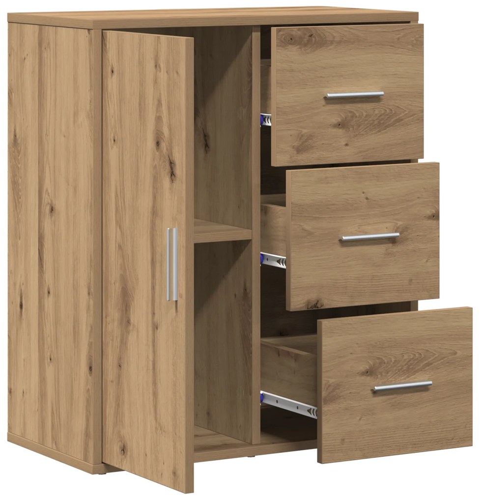 vidaXL Πλαϊνό γραφείο artisan δρυς 60 x 31 x 70 εκ Επεξεργασμένο ξύλο
