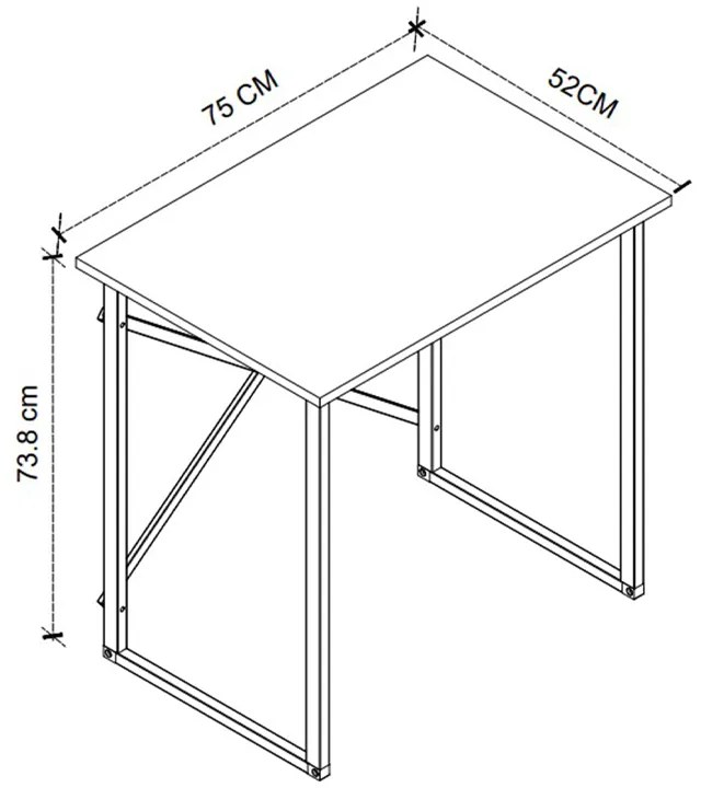 ΓΡΑΦΕΙΟ ΕΡΓΑΣΙΑΣ VERNE MEGAPAP ΧΡΩΜΑ PINE OAK 75X52X73,8ΕΚ.