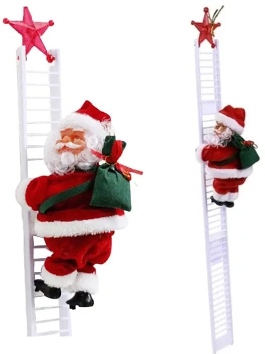 Διακοσμητικός Άγιος Βασίλης με Σκάλα - Decorative Santa Claus with Ladder