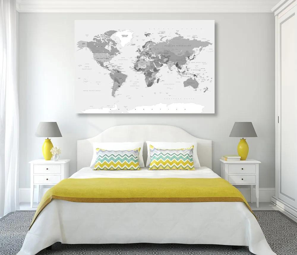 Εικόνα σε έναν κλασικό ασπρόμαυρο χάρτη από φελλό - 120x80  color mix